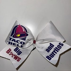 Taco Bell cheer bow